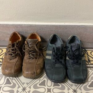 Two pairs Vintage men’s sketchers Brown(leather)and dark green(suede)